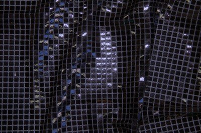 Black Square Sequin Knit Fabric