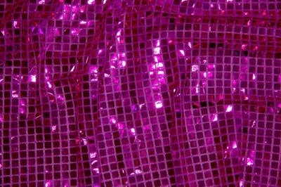 Fuchsia Square Sequin Knit Fabric