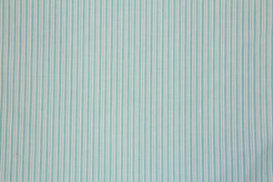 59" Teal and White Stripe Poly/Cotton Fabric