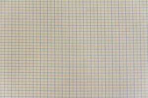 59/60" Yellow/Blue/Tan/White Plaid Poly/Cotton Fabric