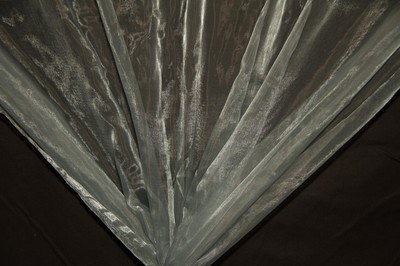 Gray Blue Organza - WHOLESALE FABRIC- By The Bolt