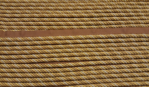 1/4" Beige, Gold & Taupe Decorative Cording With Lip - 5 Yards