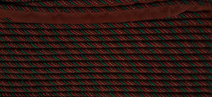 1/4" Burgundy & Hunter Green Decorative Cording With Lip