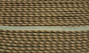 1/4" Tan, Taupe, Beige & Olive Decorative Cording With Lip