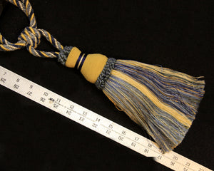 Tieback, Large Single 10" Tassel in Blues and Golds
