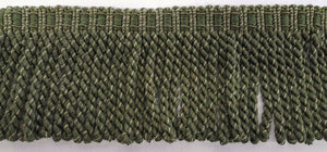 4" Hunter Green & Taupe Bullion Fringe - 5 Yards