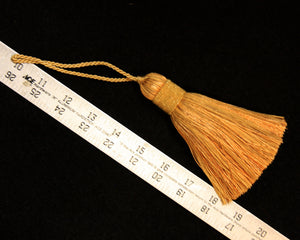 5" Tassel Caramel & Gold