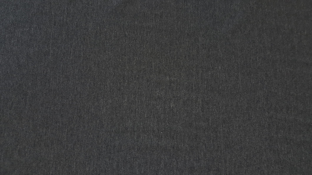 Charcoal Interlock Knit Fabric