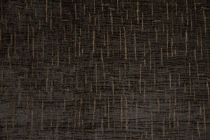 Discount Fabric CHENILLE Ebony & Gold Upholstery