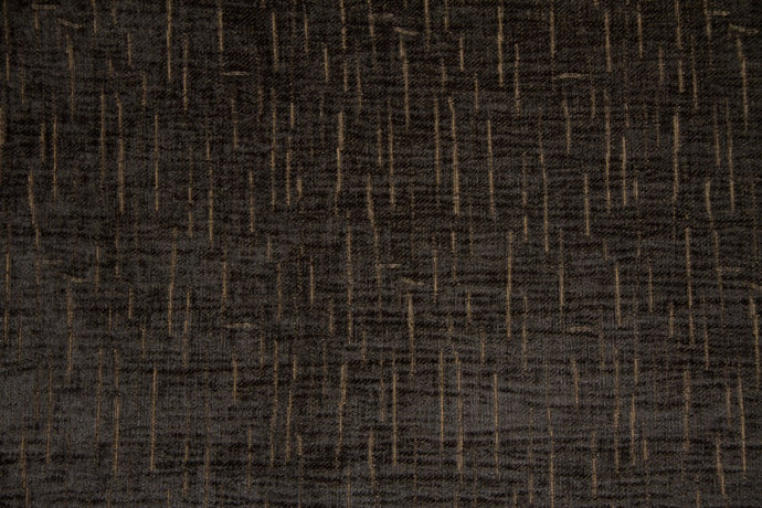 Discount Fabric CHENILLE Ebony & Gold Upholstery