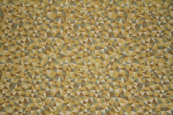 Discount Fabric JACQUARD Aqua, Celery Green & Taupe Upholstery & Drapery