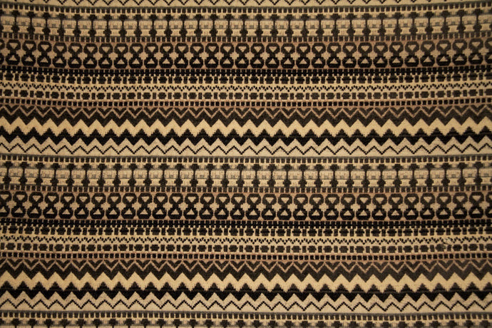 Discount Fabric JACQUARD Brown & Tan Geometric & Chevron Upholstery & Drapery