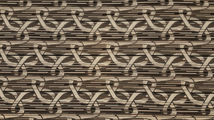 Discount Fabric JACQUARD Black, Brown, Gray, Taupe & Oatmeal Interlocking Loop Upholstery