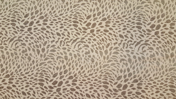 Discount Fabric JACQUARD Taupe & Oatmeal Abstract Upholstery