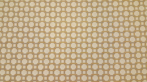 Discount Fabric JACQUARD Gold, Taupe & Cream Chain Link Upholstery