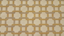 Discount Fabric JACQUARD Gold, Taupe & Cream Chain Link Upholstery