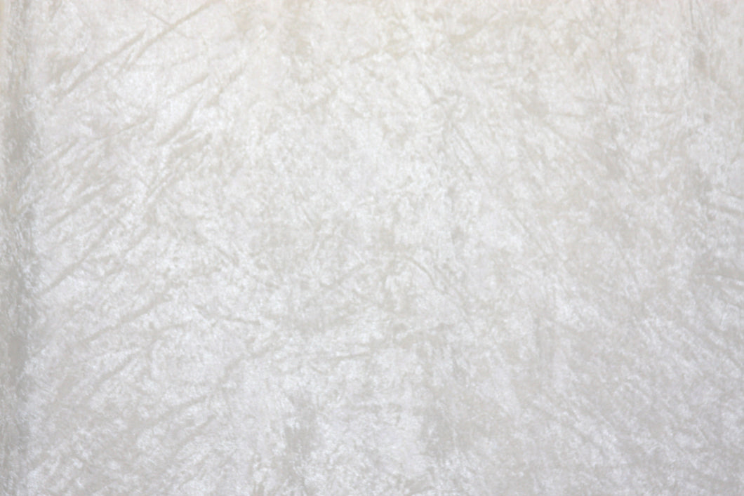 White Crushed Velour Fabric