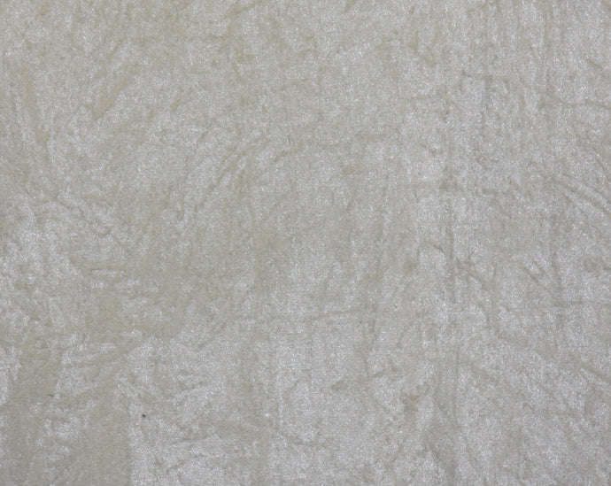Ivory Crushed Velour Fabric