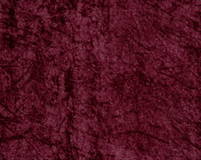 Burgundy Crushed Velour - WHOLESALE FABRIC - 15 Yard Bolt