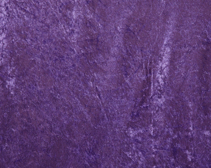 Purple Crushed Velour - WHOLESALE FABRIC - 15 Yard Bolt