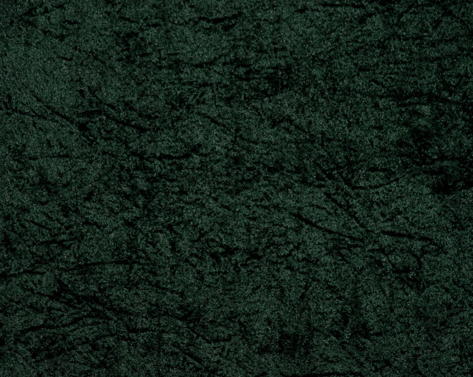 Hunter Green Crushed Velour Fabric