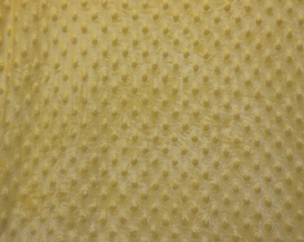 Yellow Minky Dot Fabric