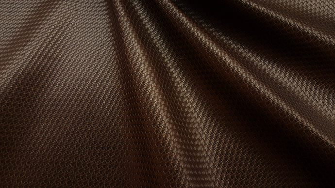 Discount Fabric VINYL Dark Brown Basket Weave Upholstery