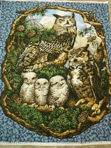Who Gives a Hoot WALL HANGING 100% Cotton Fabric