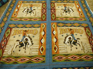 Rodeo PILLOW PANEL 100% Cotton Fabric
