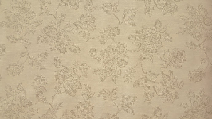 Discount Fabric POLY/COTTON Light Beige & Taupe Floral