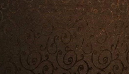 Discount Fabric JACQUARD Chocolate Brown Swirl Drapery