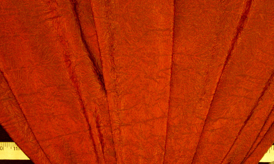 Deep Pumpkin Crushed Taffeta Fabric