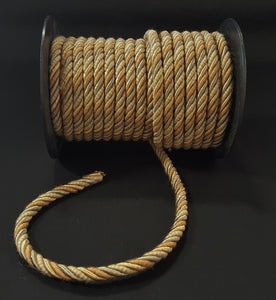 3/8" Gold & Taupe Decorative Cording - 5 Yards