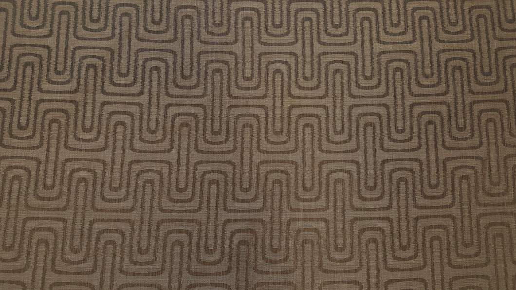 Discount Fabric JACQUARD Taupe Maze Drapery