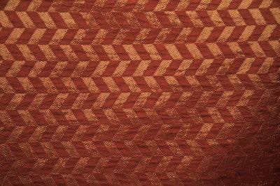 Discount Fabric JACQUARD Burnt Orange Chevron Drapery