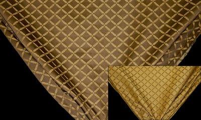 Discount Fabric JACQUARD Taupe Lattice Drapery & Upholstery