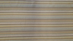 Discount Fabric JACQUARD Brown, Celery Green & Aqua Stripe Drapery