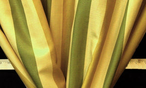 Discount Fabric DRAPERY Olive & Gold Stripe