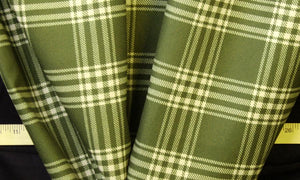 Discount Fabric DRAPERY Olive Green Plaid