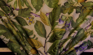 Discount Fabric DRAPERY OR BEDSPREAD Olive Fruit Vine
