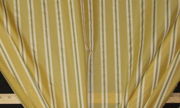 Discount Fabric FAUX SILK Champagne Stripe Drapery