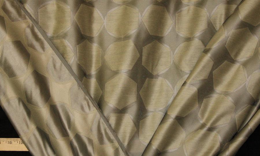 Discount Fabric FAUX SILK Tranquility Ash Drapery