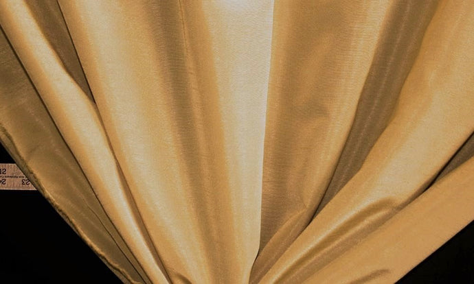 Discount Fabric FAUX SILK Pacific Light Gold Drapery