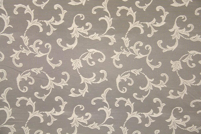 Discount Fabric LACE Ivory Small Scroll Curtain & Tablecloth