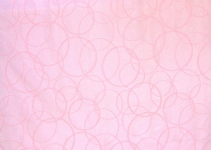 Discount Fabric LACE Pink Interlocking Circle Curtain & Tablecloth