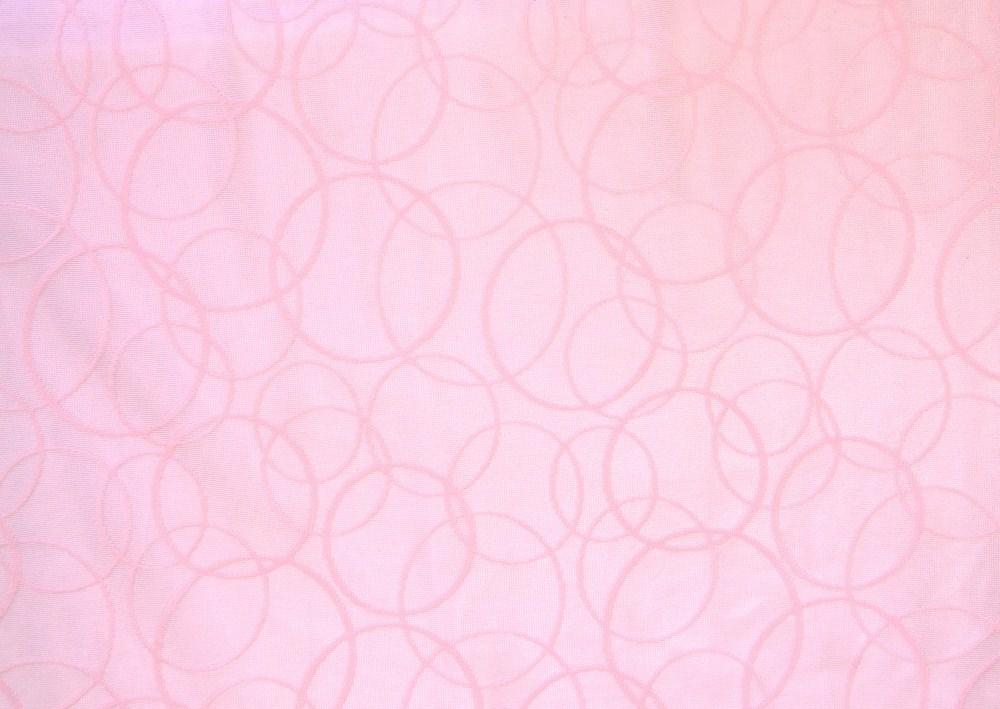 Discount Fabric LACE Pink Interlocking Circle Curtain & Tablecloth