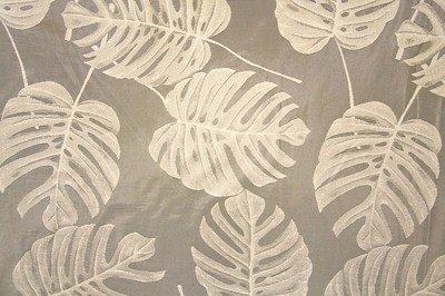 Discount Fabric LACE Extra Wide Ivory Large Leaf