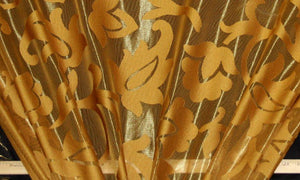 Discount Fabric LACE Gold Alabaster Curtain