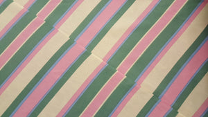 Discount Fabric POLY/COTTON - 28" Wide - BIAS CUT - Multi Striped