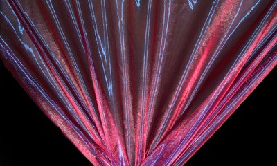 Royal Blue Plum Organza Fabric